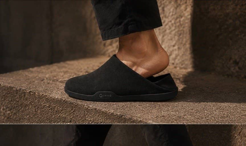 Heel stepping down view