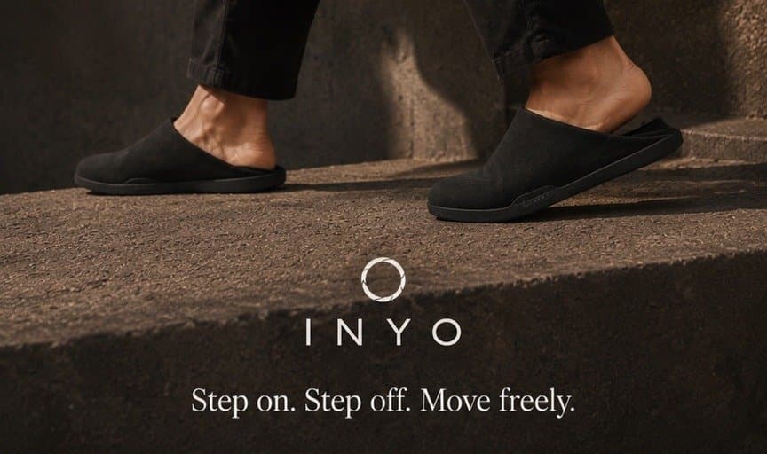 Walking with the heel collapsed.